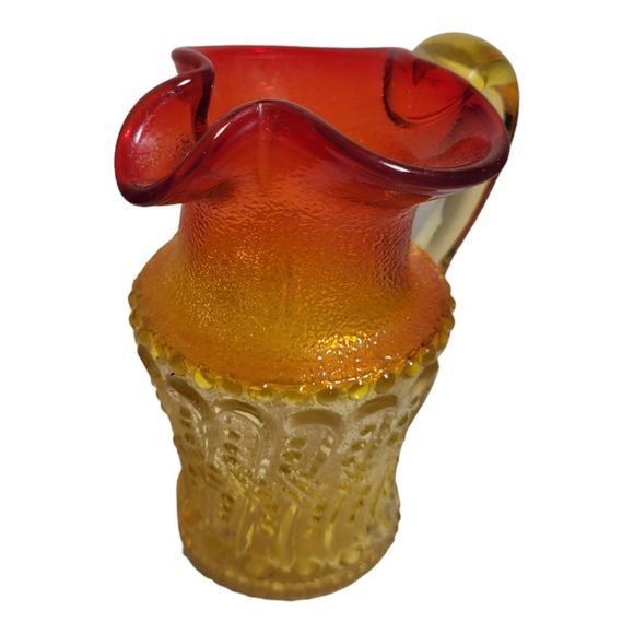 Vintage Kanawha Amberina Mini Pitcher - Picture 3 of 7